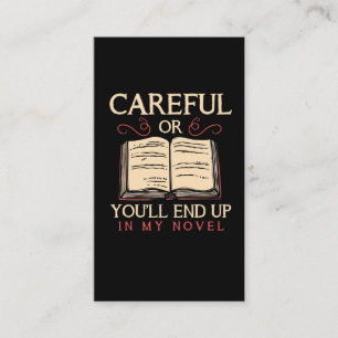 Funny Novelist Typewriter Auteur Witty Storyteller Visitekaartje