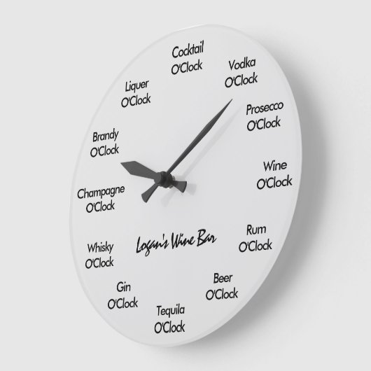 Funny Novelty Bar Clock  Grote Klok (Hoek)
