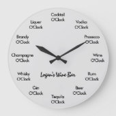 Funny Novelty Bar Clock  Grote Klok (Voorkant)