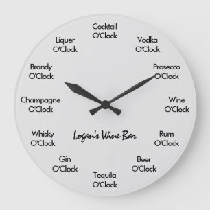Funny Novelty Bar Clock  Grote Klok