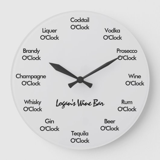 Funny Novelty Bar Clock  Grote Klok (Voorkant)