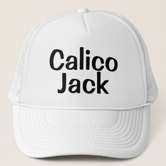Funny Novelty Baseball CALICO JACK Trucker Pet (Voorkant)