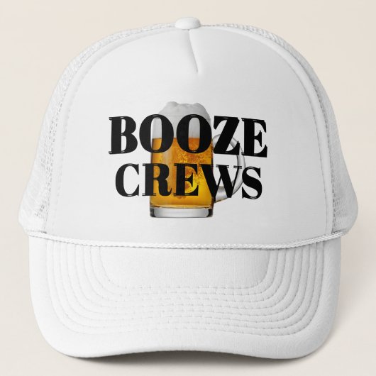 Funny Novelty Baseball Gift Idee BOOZE CREWS Truc Trucker Pet (Voorkant)