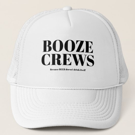 Funny Novelty Baseball Gift Idee BOOZE CREWS Trucker Pet (Voorkant)