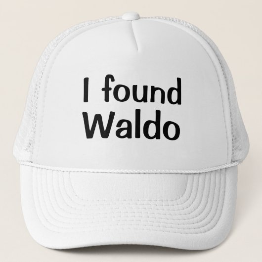 Funny Novelty Baseball I FOUND WALDO Trucker Pet (Voorkant)