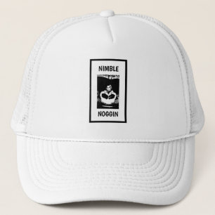 Funny Novelty Baseball NIMBLE NOGGGIN Trucker Pet