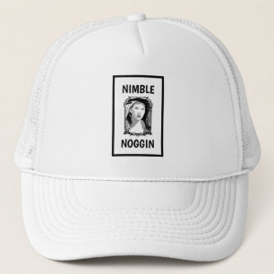 Funny Novelty Baseball NIMBLE NOGGGIN Trucker Pet