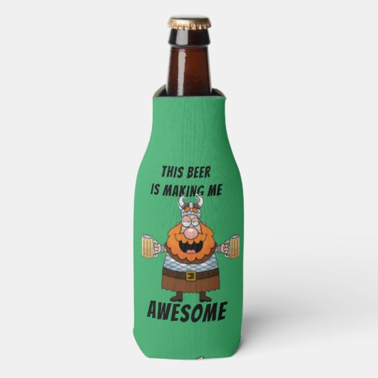 Funny Novelty Birthday Gift Joke Beer - WARRIOR Flesjeskoeler (Fles Voorkant)