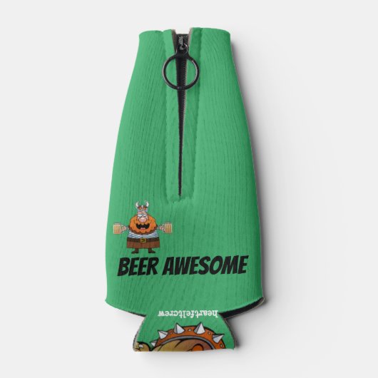 Funny Novelty Birthday Gift Joke Beer - WARRIOR Flesjeskoeler (Achterkant)