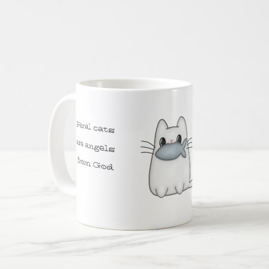 Funny Novelty Coffee Gamers FERAL CATS Gifts Koffiemok (Voorkant links)