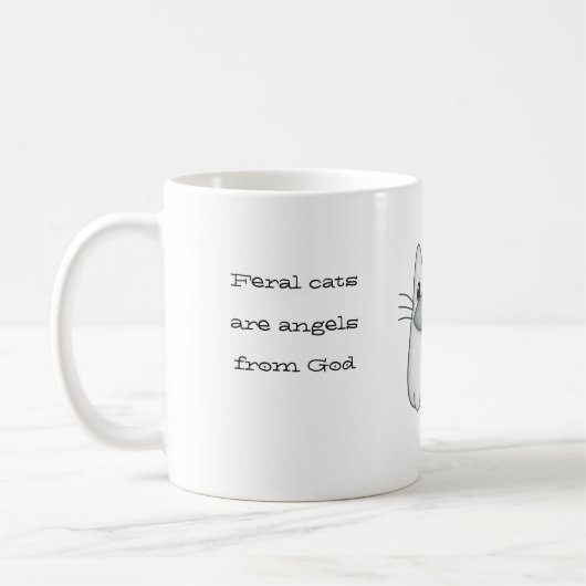 Funny Novelty Coffee Gamers FERAL CATS Gifts Koffiemok (Links)