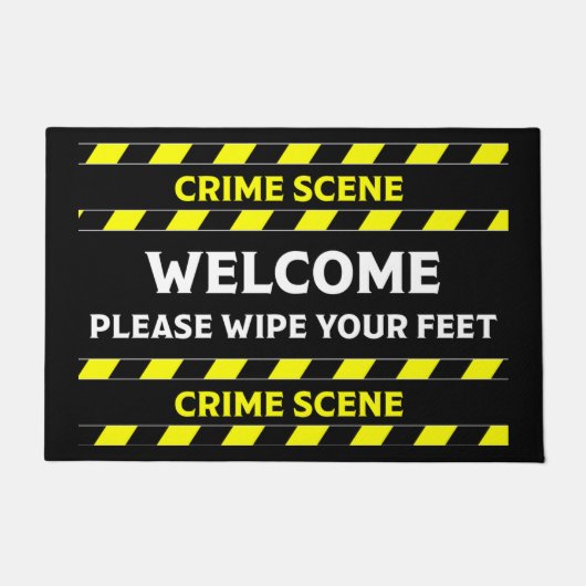 Funny Novelty Crime Scene door Mat (Voorkant)