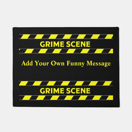 Funny Novelty Crime Scene door Mat (Voorkant)