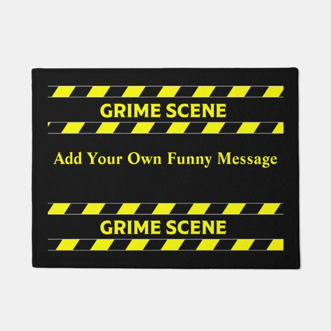 Funny Novelty Crime Scene door Mat (Voorkant)