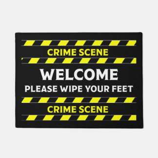 Funny Novelty Crime Scene door Mat