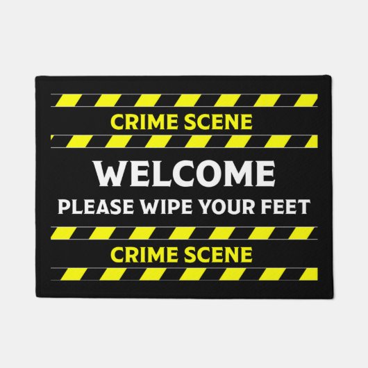 Funny Novelty Crime Scene door Mat (Voorkant)