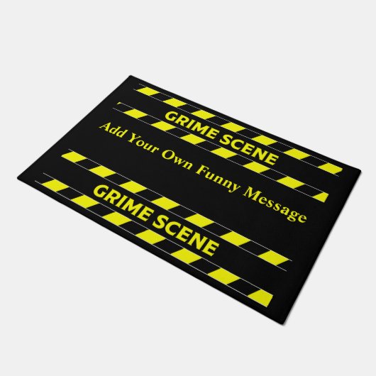Funny Novelty Crime Scene door Mat (Schuin)