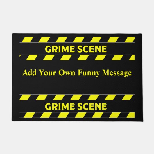Funny Novelty Crime Scene door Mat (Voorkant)