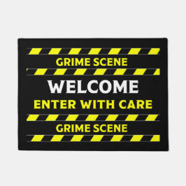 Funny Novelty Crime Scene door Mat