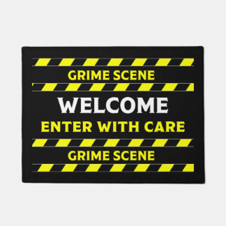 Funny Novelty Crime Scene door Mat