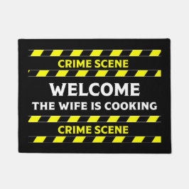 Funny Novelty Crime Scene door Mat