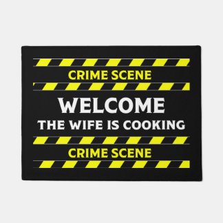 Funny Novelty Crime Scene door Mat
