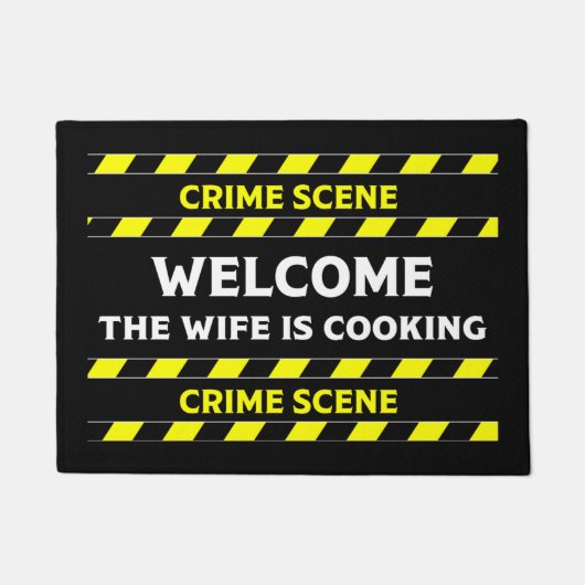 Funny Novelty Crime Scene door Mat (Voorkant)