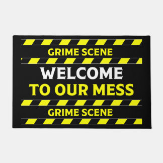 Funny Novelty Crime Scene door Mat