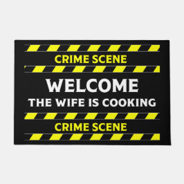 Funny Novelty Crime Scene door Mat