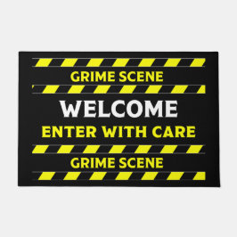 Funny Novelty Crime Scene door Mat