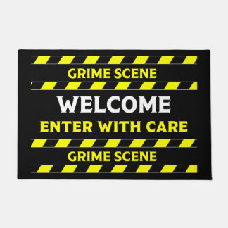 Funny Novelty Crime Scene door Mat