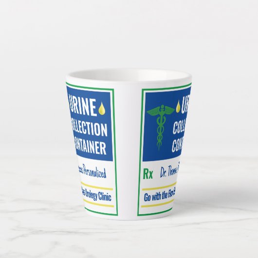 Funny Novelty Doctor Verpleegkundige Urine Collect Latte Mok (Voorkant)