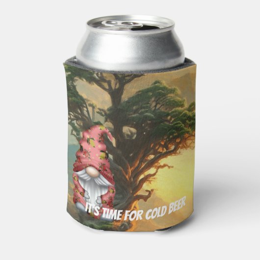Funny Novelty Gift DRINK TIME Gnome Koelbox Blikjeskoeler (Blikje Achterkant)
