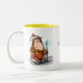Funny Novelty Gift Idea MAGIC CHRISTMAS WISH Tweekleurige Koffiemok (Links)