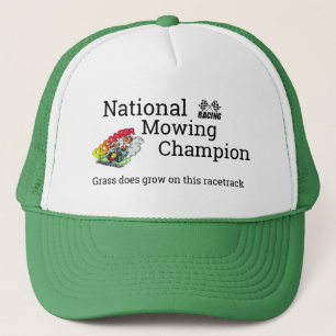 Funny Novelty Graphic NATIONAL MOWING CHAMPION Trucker Pet
