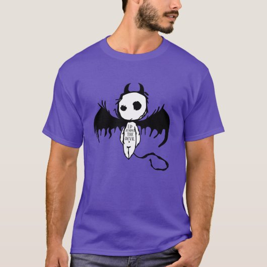 Funny Novelty Graphic UP JUMPED THE DEVIL T-Shirt (Voorkant)