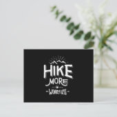 Funny Novelty Hiking T Shirt Hike Minder Briefkaart (Staand voorkant)