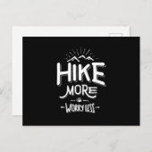 Funny Novelty Hiking T Shirt Hike Minder Briefkaart (Voorkant / Achterkant)