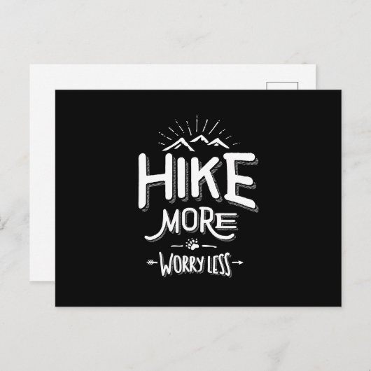 Funny Novelty Hiking T Shirt Hike Minder Briefkaart (Voorkant / Achterkant)