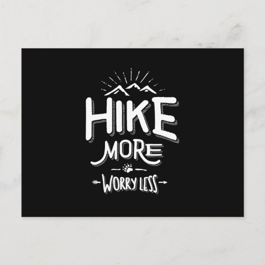 Funny Novelty Hiking T Shirt Hike Minder Briefkaart (Voorkant)