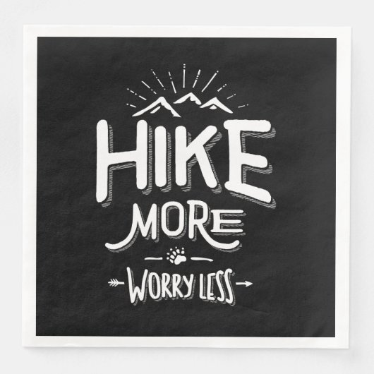 Funny Novelty Hiking T Shirt Hike Minder Servet (Voorkant)