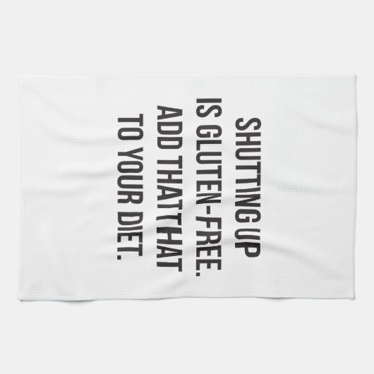 Funny Novelty Humor - Sluiting is luten gratis Theedoek (Horizontaal)