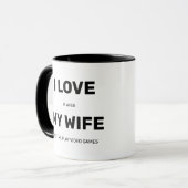 Funny Novelty Ik hou van mijn vrouw videospelletje Mok (Voorkant links)