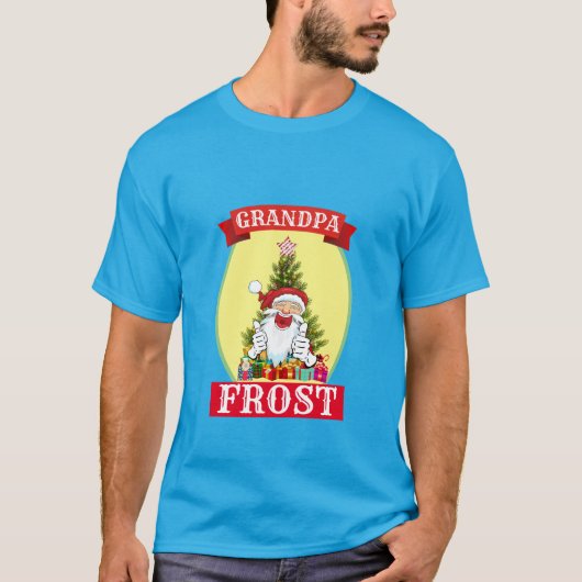 Funny Novelty Kerstmis GRANDPA FROST T-shirt (Voorkant)