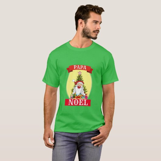 Funny Novelty Kerstmis PAPA NOEL T-shirt (Voorkant volledig)