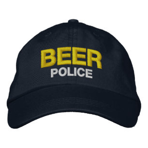 Funny Novelty Mannen Golf BEER POLICE Geborduurde Pet