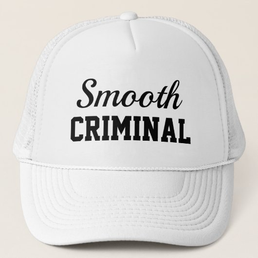 Funny Novelty Mode SMOOOTH CRIMINAL Trucker Pet (Voorkant)