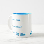 Funny Novelty Mok... bijna, nu mag je spreken Tweekleurige Koffiemok (Voorkant links)