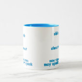 Funny Novelty Mok... bijna, nu mag je spreken Tweekleurige Koffiemok (Center)