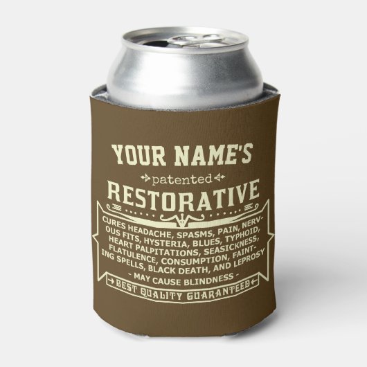 Funny Novelty Personalized Cure-All Vintage Blikjeskoeler (Blikje Voorkant)